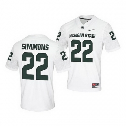 Michigan State Spartans Jordon Simmons White Untouchable Men'S Jersey