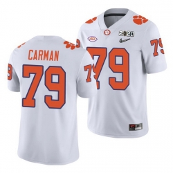 Clemson Tigers Jackson Carman White College Football Men'S Jersey