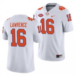 Clemson Tigers Trevor Lawrence White College Football Men'S Jersey