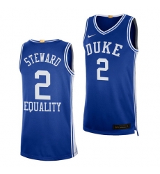 Duke Blue Devils Dj Steward Blue Equality Social Justice Men Jersey