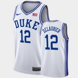 Duke Blue Devils Javin Delaurier White Authentic Men'S Jersey