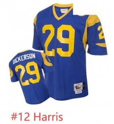 Mitchell and Ness Los Angeles Rams Harris 12 Authentic Blue Throwback NFL Jersey