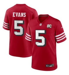 Toddler San Francisco 49ers 5 Mike Evans Red 80th Anniversary Patch 2026 F U S E Vapor Untouchable Limited Stitched Football Jersey Toddler San Francisco 49ers 5 Mike Evans Red 80th Anniversary Patch 2026 F U S E Vapor Untouchable Limited Stitched Football Jersey