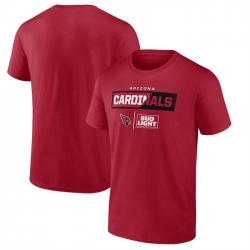 Men Arizona Cardinals Red X Bud Light T Shirt