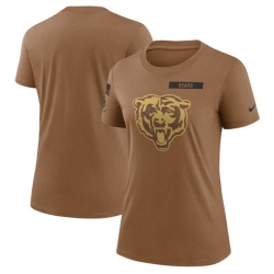 Women Chicago Bears 2023 Brown Salute To Service Legend Performance T Shirt