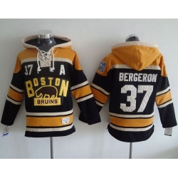 Bruins #37 Patrice Bergeron Black 2016 Winter Classic Hoodie Stitched NHL Jersey