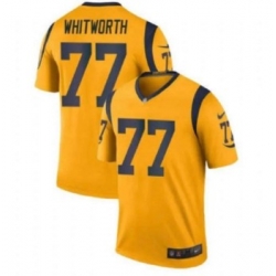 Los Angeles Rams 77 Andrew Whitworth Yellow Vapor Untouchable Limited Jersey