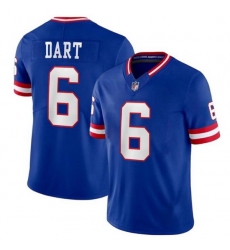 New York Giants 6 Jaxson Dart Blue 2025 Draft F U S E  Classic Vapor Untouchable Limited Stitched Jersey