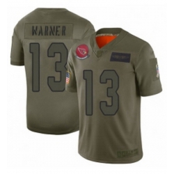 Men Arizona Cardinals 13 Kurt Warner Limited Camo 2019 Salute to Service Football Jersey