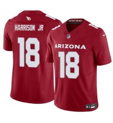 Men Arizona Cardinals 18 Marvin Harrison Jr Red 2024 Draft F U S E  Vapor Untouchable Limited Stitched Football Jersey