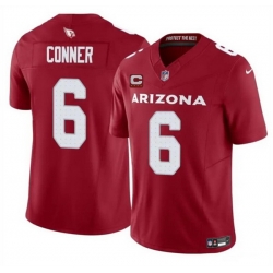 Men Arizona Cardinals 6 James Conner Red 2025 F U S E  With 4 Star C Patch Vapor Untouchable Limited Stitched Jersey
