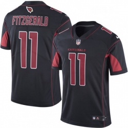 Men Nike Arizona Cardinals 11 Larry Fitzgerald Elite Black Rush Vapor Untouchable NFL Jersey