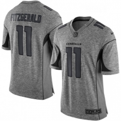 Men Nike Arizona Cardinals 11 Larry Fitzgerald Limited Gray Gridiron NFL Jersey