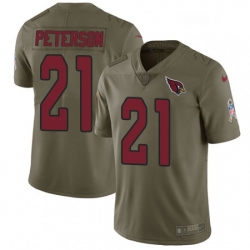 Men Nike Arizona Cardinals 21 Patrick Peterson Limited Olive 2017 Salute to Service NFL Jersey