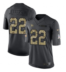 Nike Cardinals #22 Tony Jefferson Black Mens Stitched NFL Limited 2016 Salute to Service Jersey