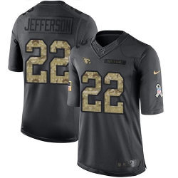 Nike Cardinals #22 Tony Jefferson Black Mens Stitched NFL Limited 2016 Salute to Service Jersey