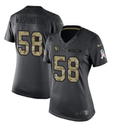 Nike Cardinals #58 Daryl Washington Black Womens Stitched NFL Limited 2016 Salute to Service Jersey