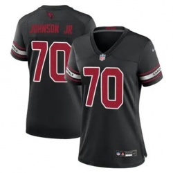 Women Arizona Cardinals Paris Johnson #70 Black 2024 F U S E Vapor Untouchable Limited Stitched