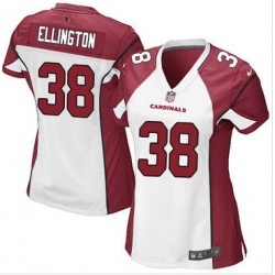 Women Nike Cardinals #38 Andre Ellington White Stitched NFL Elite Jersey