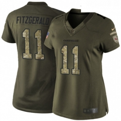 Womens Nike Arizona Cardinals 11 Larry Fitzgerald Elite Green Salute to Service NFL Jersey