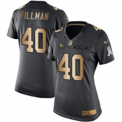 Womens Nike Arizona Cardinals 40 Pat Tillman Limited BlackGold Salute to Service NFL Jersey