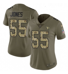 Womens Nike Arizona Cardinals 55 Chandler Jones Limited OliveCamo 2017 Salute to Service NFL Jersey