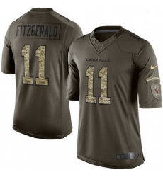 Youth Nike Arizona Cardinals 11 Larry Fitzgerald Elite Green Salute to Service NFL Jersey