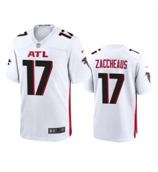 Men Atlanta Falcons 17 Olamide Zaccheaus White Stitched Football Game Jersey