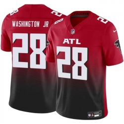 Men Atlanta Falcons 28 Carlos Washington Jr Red Black 2024 F U S E Vapor Untouchable Limited Stitched Football Jersey