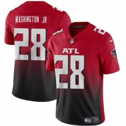 Men Atlanta Falcons 28 Carlos Washington Jr Red Black Vapor Untouchable Limited Stitched Football Jersey