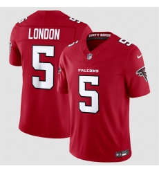 Men Atlanta Falcons  5 Drake London Red 2026 New F U S E  Vapor Untouchable Limited Stitched Football Jersey