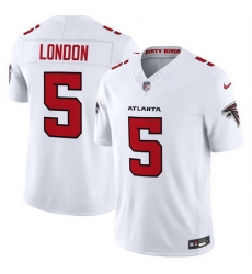 Men Atlanta Falcons 5 Drake London White 2026 New F U S E Vapor Untouchable Limited Stitched Football Jersey Men Atlanta Falcons 5 Drake London White 2026 New F U S E Vapor Untouchable Limited Stitched Football Jersey