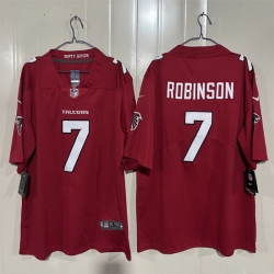 Men Atlanta Falcons  7 Bijan Robinson Red 2026 New Vapor Untouchable Limited Stitched Football Jersey