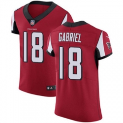 Nike Falcons #18 Taylor Gabriel Red Team Color Mens Stitched NFL Vapor Untouchable Elite Jersey