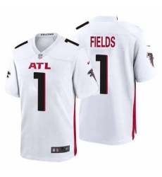 Women Atlanta Falcons #1 Justin Fields White 2021 Draft Jersey