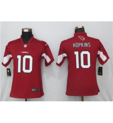 Women St.Louis Cardinals 10 DeAndre Hopkins Red Team Color Jersey