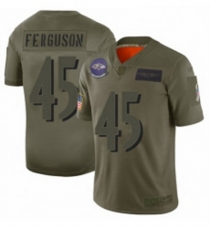 Men Baltimore Ravens 45 Jaylon Ferguson Limited Camo 2019 Salute to Service Football Jersey