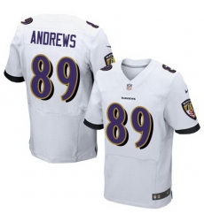 Nike Ravens 89 Mark Andrews White Elite Jersey