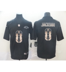 Ravens 8 Lamar Jackson Black Statue Of Liberty Limited Jersey