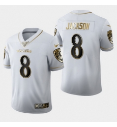 Ravens 8 Lamar Jackson White 100th Season Vapor Untouchable Limited Jersey