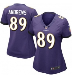 Women Baltimore Ravens Mark Andrews #89 Purple 2023 F U S E Vapor Jersey