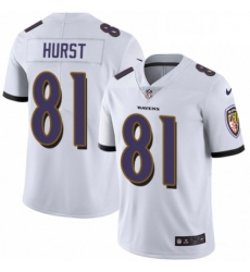 Youth Nike Baltimore Ravens 81 Hayden Hurst White Vapor Untouchable Elite Player NFL Jersey