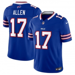 Men Buffalo Bills 17 Josh Allen Nike Royal Team Vapor F U S E Stitched Limited Jerseys