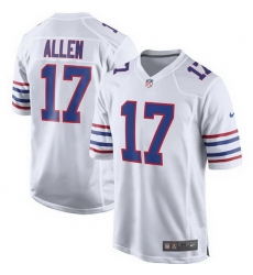 Men Buffalo Bills 17 Josh Allen White Stitched Game Jersey