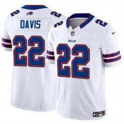 Men Buffalo Bills 22 Ray Davis White 2024 F U S E Vapor Untouchable Limited Stitched Football Jersey