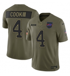 Men Buffalo Bills 4 James Cook III Olive 2025 F U S E Salute to Service Limited Stitched Football Jersey Men Buffalo Bills 4 James Cook III Olive 2025 F U S E Salute to Service Limited Stitched Football Jersey