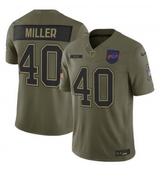 Men Buffalo Bills 40 Von Miller Olive 2025 F U S E Salute to Service Limited Stitched Football Jersey Men Buffalo Bills 40 Von Miller Olive 2025 F U S E Salute to Service Limited Stitched Football Jersey