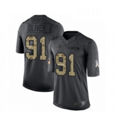 Youth Buffalo Bills 91 Ed Oliver Limited Black 2016 Salute to Service Football Jersey