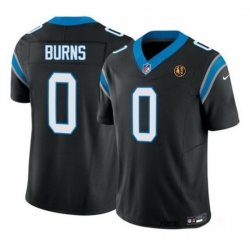 Men Carolina Panthers 0 Brian Burns Black 2023 F U S E  With John Madden Patch Vapor Limited Stitched Football Jersey