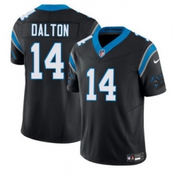 Men Carolina Panthers 14 Andy Dalton Black 2024 F U S E  Vapor Limited Stitched Football Jersey